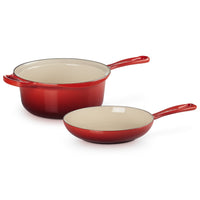 22 cm - Le Creuset Evolution 2in1 Casseruola Con Coperchio Multifunzione In Ghisa Vetrificata