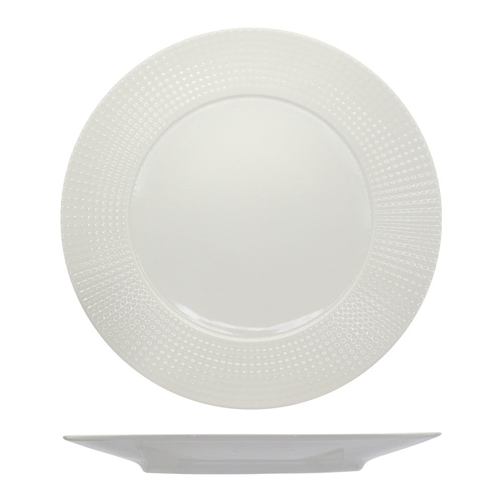 16 cm - Ariane Point Piatto Pane A Falda In Porcellana - Set 12 Pz