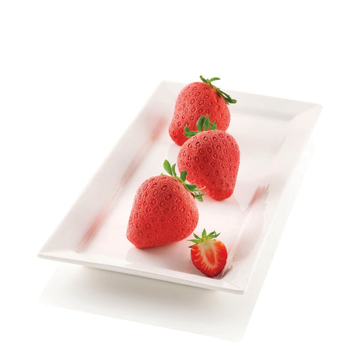 6 Forme - Silikomart Fragola & Panna 6 Stampo Dolci Frutta Realistica In Silicone