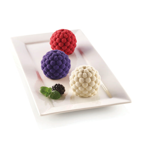 6 Forme - Silikomart Segreti del Bosco Mora Stampo Dolci Frutta Realistica In Silicone