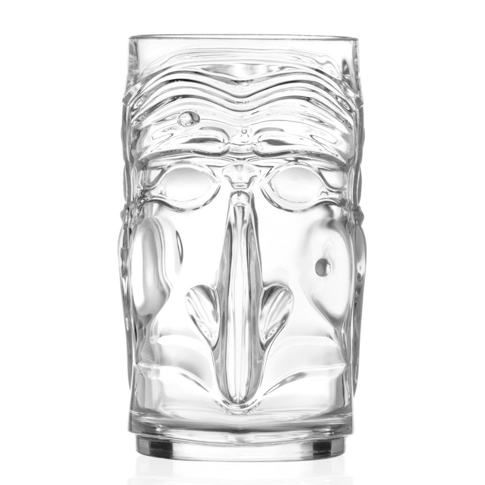45 cl - RCR Cristalleria Italiana Tiki Pulcinella Bicchiere Bibita Set 4 Pz