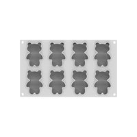 8 Forme - Silikomart Teddy Bear 68 Stampo Dolci Con Cutter In Silicone