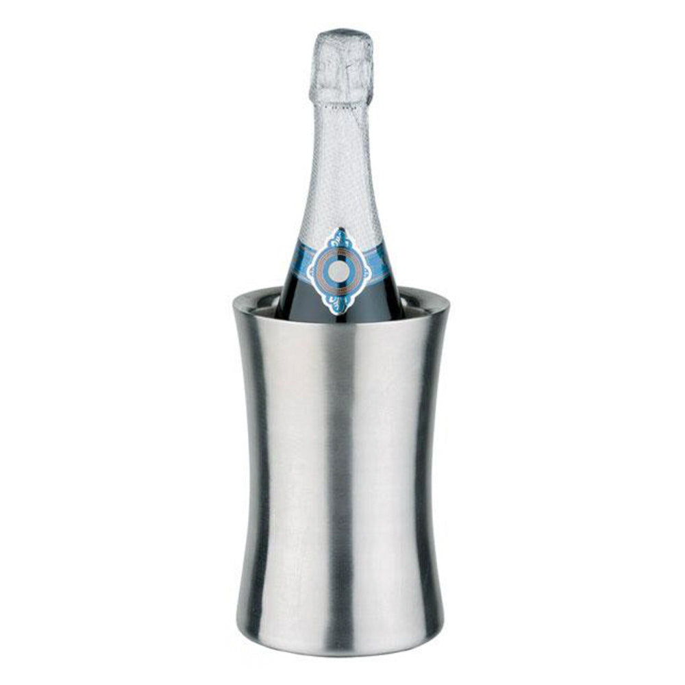 Ø 12.5 - H.19 cm - Aps Glacette Portabottiglie In Acciaio Inox