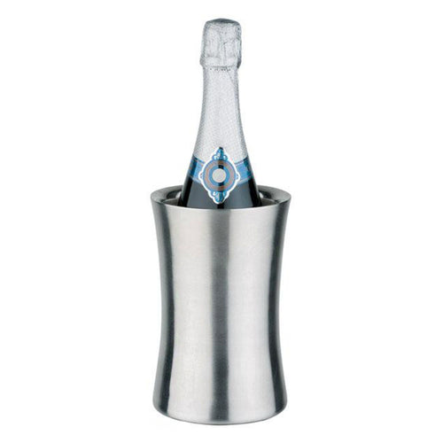 Ø 12.5 - H.19 cm - Aps Glacette Portabottiglie In Acciaio Inox