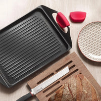 45x27 cm - Pintinox Pro Piastra Grill Rettangolare In Alluminio Antiaderente