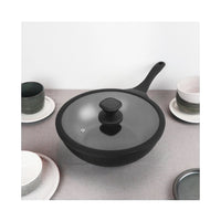 30 cm - Pintinox Pro Wok Con Coperchio In Alluminio Antiaderente