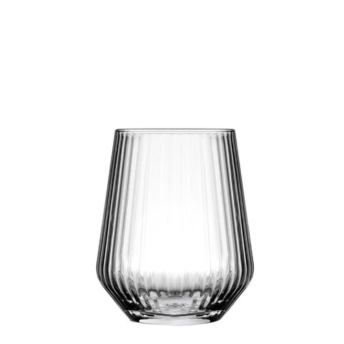 42.5 cl - Pasabahce Allegra Focus Bicchiere Acqua Effetto Ottico In Vetro - Set 6 Pz