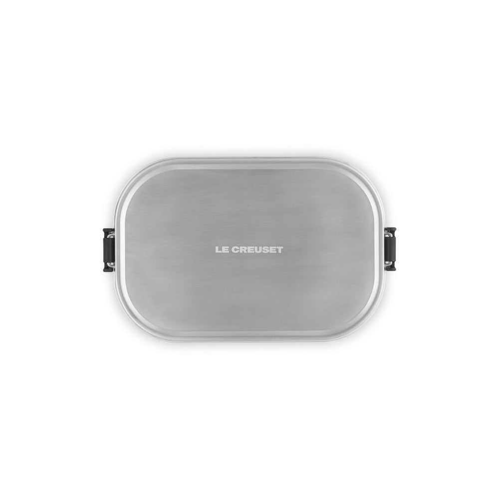 90 cl - Le Creuset On The Go Lunch Box Contenitore Per Alimenti Rettangolare In Acciaio Inox