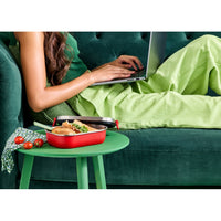 90 cl - Le Creuset On The Go Lunch Box Contenitore Per Alimenti Rettangolare In Acciaio Inox