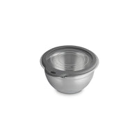 Le Creuset Acciaio Inox Ciotola per Impasto In Acciaio Inox Con Coperchio in Vetro e Bordo In Silicone