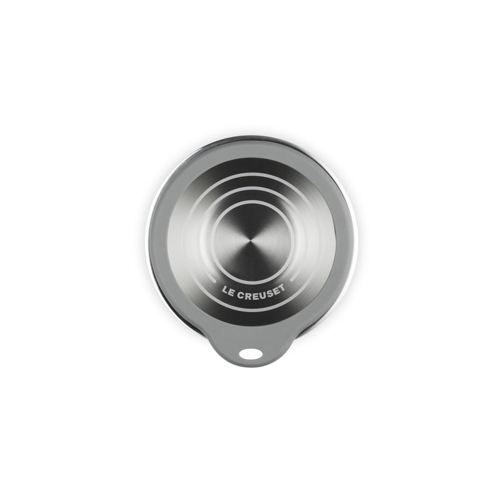 Le Creuset Acciaio Inox Ciotola per Impasto In Acciaio Inox Con Coperchio in Vetro e Bordo In Silicone