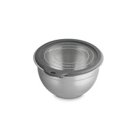 Le Creuset Acciaio Inox Ciotola per Impasto In Acciaio Inox Con Coperchio in Vetro e Bordo In Silicone