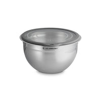Le Creuset Acciaio Inox Ciotola per Impasto In Acciaio Inox Con Coperchio in Vetro e Bordo In Silicone
