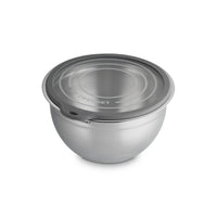 Le Creuset Acciaio Inox Ciotola per Impasto In Acciaio Inox Con Coperchio in Vetro e Bordo In Silicone