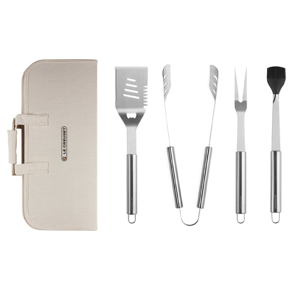 Le Creuset BBQ Outdoor Set Accessori da Cucina Con Carry Bag In Acciaio Inox