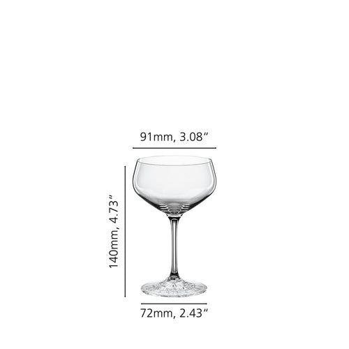 23.5 cl - Spiegelau Perfect Serve Collection Calice Cocktail Coupette In Vetro Cristallino - Set 4 Pz