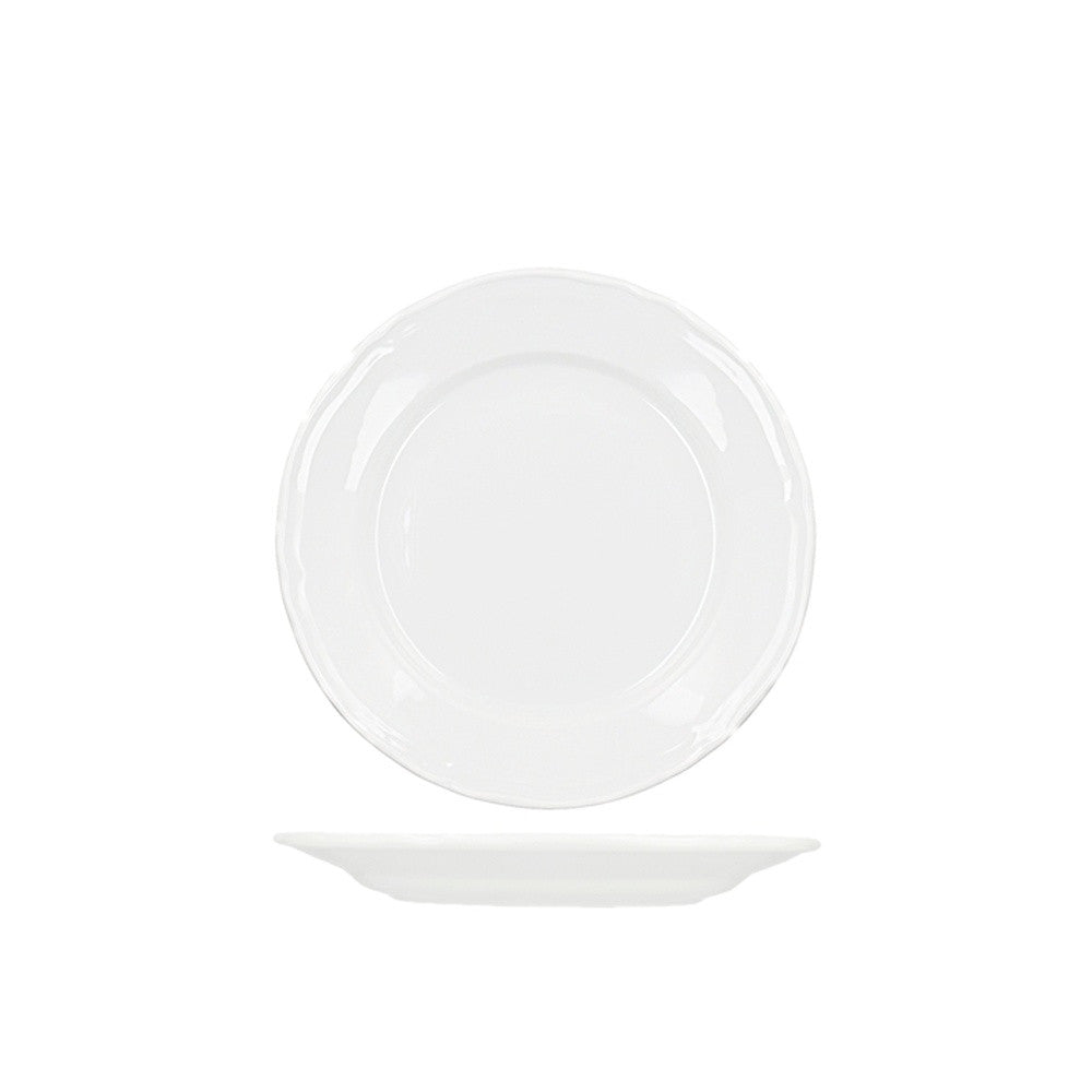 21 cm - H&H New Alba Piatto Frutta In Porcellana - Set 6 Pz