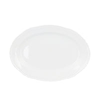 36 cm - H&H New Alba Piatto Presentazione Ovale In Porcellana - Set 6 Pz