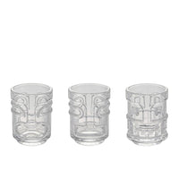 5 cl - Ilsa Tiki Maori Bicchieri Shot In Vetro Borosilicato - Set 3 Pz