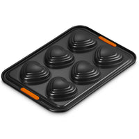 6 Forme - Le Creuset Cuore Stampo Muffin Antiaderente In Acciaio