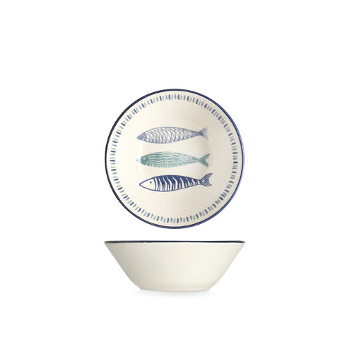 16.5 cm - H&H Sardinas Coppa In Stoneware - Set 6 Pz