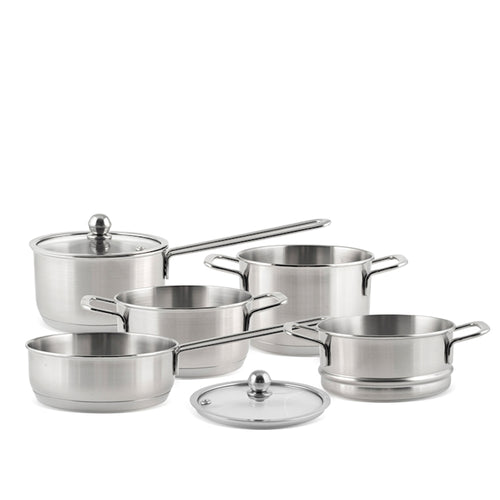 H&H Inoxicon Batteria Pentole Set 8 Pz