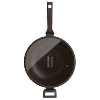 30 cm - Sambonet Titan Pro Double Induction Wok Antiaderente In Alluminio Con Coperchio In Vetro