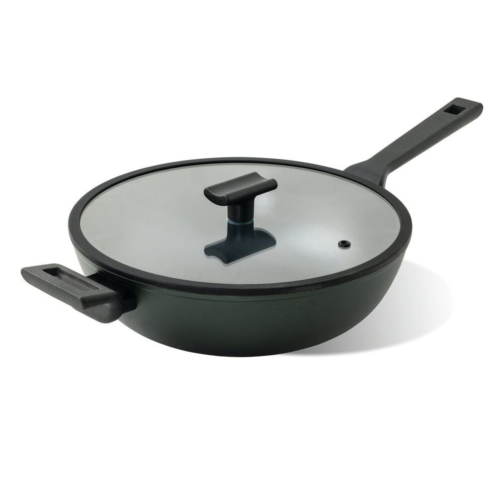 30 cm - Sambonet Titan Pro Green Wok Antiaderente In Alluminio