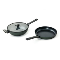 30 cm - Sambonet Titan Pro Green Wok Antiaderente In Alluminio