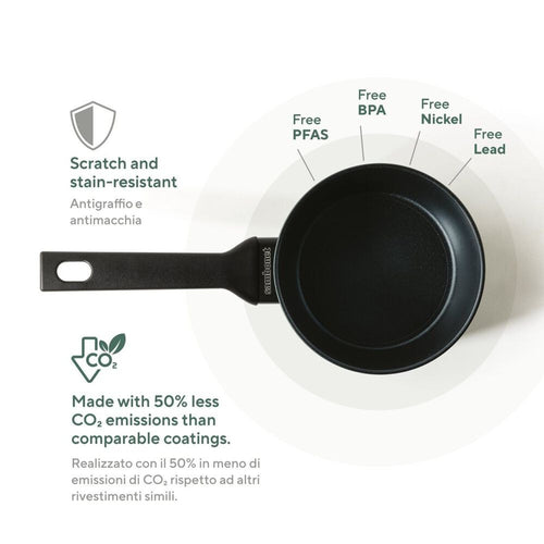 16 cm - Sambonet Titan Pro Green Casseruola Alta Antiaderente Con Manico Lungo In Alluminio