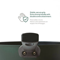16 cm - Sambonet Titan Pro Green Casseruola Alta Antiaderente Con Manico Lungo In Alluminio