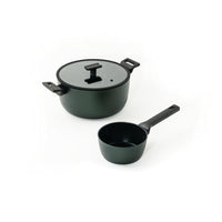 16 cm - Sambonet Titan Pro Green Casseruola Alta Antiaderente Con Manico Lungo In Alluminio