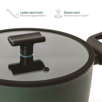 Sambonet Titan Pro Green Casseruola Alta Antiaderente In Alluminio