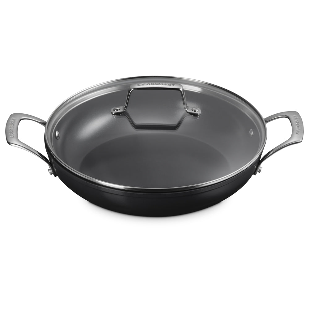 Le Creuset Essential Tegame Basso con Coperchio Antiaderente Con Rivestimento In Ceramica In Acciaio Inox