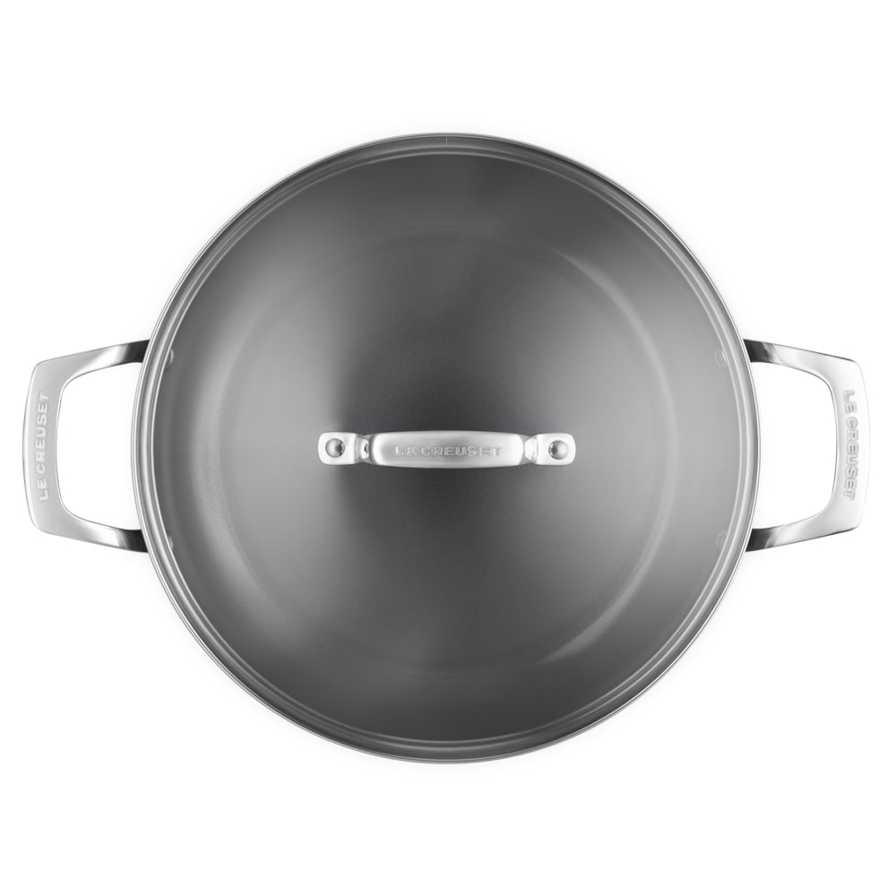 Le Creuset Essential Tegame Basso con Coperchio Antiaderente Con Rivestimento In Ceramica In Acciaio Inox