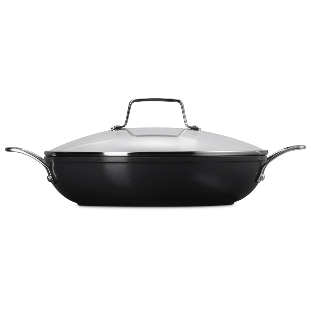 Le Creuset Essential Tegame Basso con Coperchio Antiaderente Con Rivestimento In Ceramica In Acciaio Inox