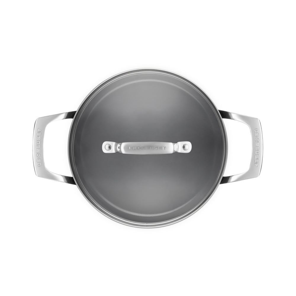 Le Creuset Essential Casseruola Alta con Coperchio Antiaderente Con Rivestimento In Ceramica In Acciaio Inox