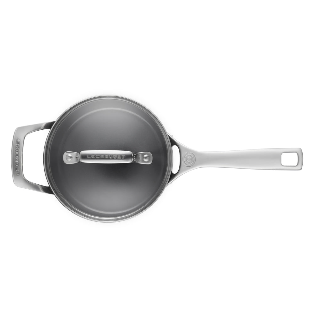 Le Creuset Essential Casseruola Manico Lungo con Coperchio Antiaderenti Con Rivestimento In Ceramica In Acciaio Inox