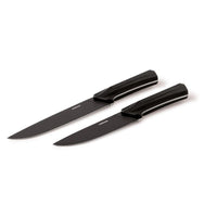 20 cm - Sambonet Black Edge Coltello Cucina In Acciaio Inox Manico In Nylon