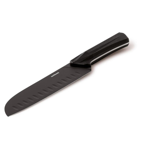 18 cm - Sambonet Black Edge Coltello Cucina Orientale In Acciaio Inox Manico In Nylon
