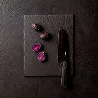 18 cm - Sambonet Black Edge Coltello Cucina Orientale In Acciaio Inox Manico In Nylon