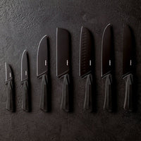18 cm - Sambonet Black Edge Coltello Cucina Orientale In Acciaio Inox Manico In Nylon