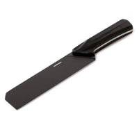 18 cm - Sambonet Black Edge Coltello Affetta Formaggio In Acciaio Inox Manico In Nylon