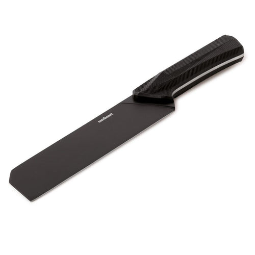 18 cm - Sambonet Black Edge Coltello Affetta Formaggio In Acciaio Inox Manico In Nylon
