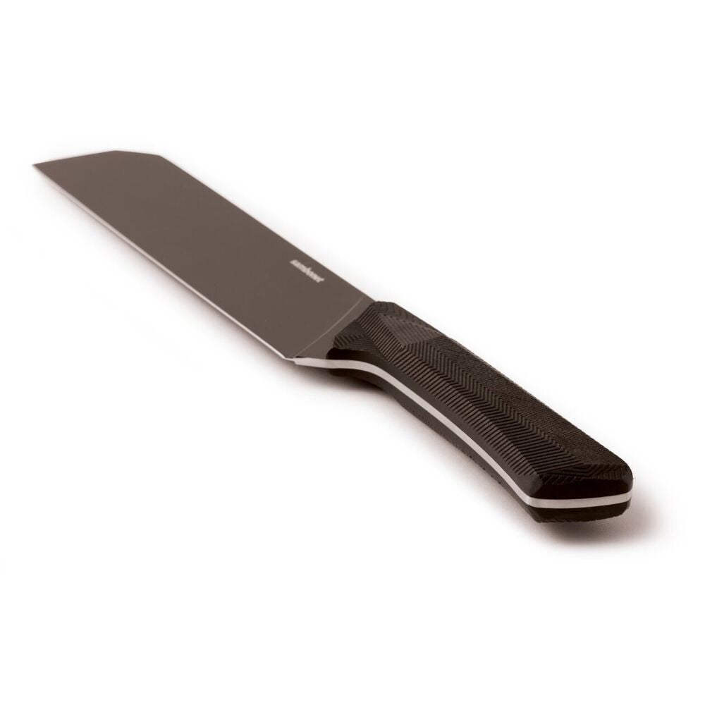18 cm - Sambonet Black Edge Coltello Affetta Formaggio In Acciaio Inox Manico In Nylon