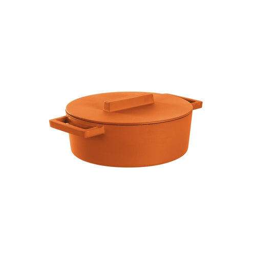 30x25 cm - Sambonet Terra.Cotto Cast Iron Casseruola Bassa In Ghisa Smaltata