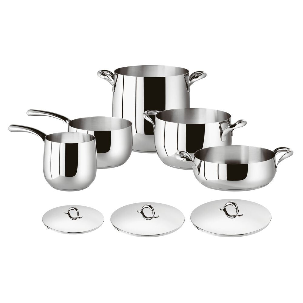 Sambonet Kikka Batteria Pentole In Acciaio Inox - Set 8 Pz