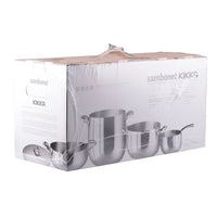 Sambonet Kikka Batteria Pentole In Acciaio Inox - Set 8 Pz