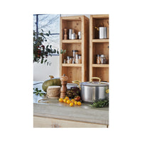 Sambonet 1965 Vintage Casseruola Alta In Acciaio Inox Manici In Ottone