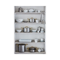 Sambonet 1965 Vintage Casseruola Alta In Acciaio Inox Manici In Ottone